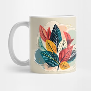 Abstract Leaves Design Mug